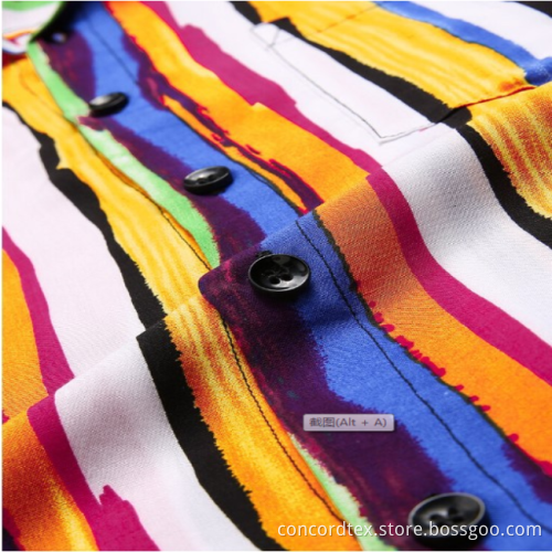 Summer stripe TC woven shirt